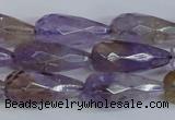 CAN180 15.5 inches 12*25mm faceted teardrop natural ametrine beads