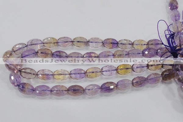 CAN20 15.5 inches 10*14mm faceted rice natural ametrine beads