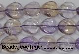 CAN52 15.5 inches 14mm twisted coin natural ametrine gemstone beads