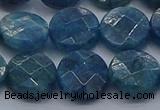 CAP389 15.5 inches 12mm faceted coin apatite gemstone beads