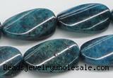 CAP67 15.5 inches 16*28mm twisted oval dyed apatite gemstone beads