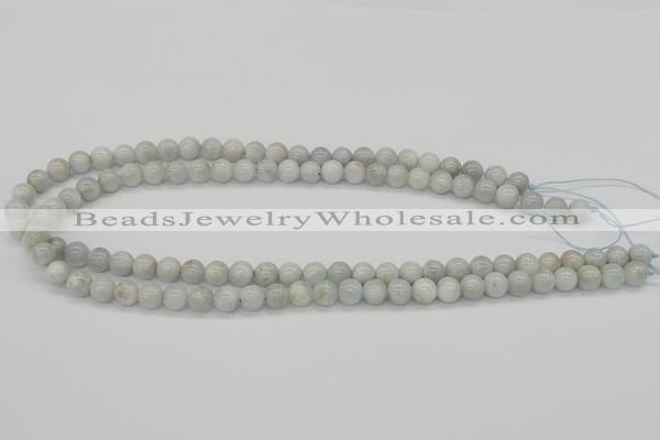 CAQ103 15.5 inches 10mm round AB grade natural aquamarine beads