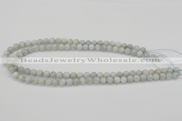 CAQ106 15.5 inches 16mm round AB grade natural aquamarine beads