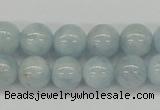 CAQ110 15.5 inches 10mm round A grade natural aquamarine beads