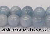 CAQ118 15.5 inches 12mm round AA grade natural aquamarine beads