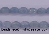 CAQ132 15.5 inches 7*10mm faceted rice natural aquamarine beads