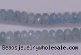 CAQ139 15.5 inches 5*8mm faceted rondelle natural aquamarine beads