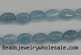 CAQ143 15.5 inches 8*10mm oval natural aquamarine beads wholesale