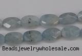 CAQ146 15.5 inches 8*12mm faceted oval natural aquamarine beads