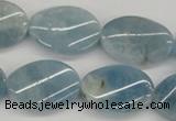 CAQ151 15.5 inches 18*25mm twisted oval natural aquamarine beads