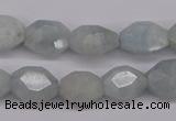 CAQ158 15.5 inches 12*14mm octagonal natural aquamarine beads