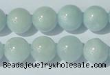 CAQ204 15.5 inches 13mm round natural aquamarine beads wholesale