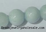 CAQ207 15.5 inches 18mm round natural aquamarine beads wholesale