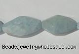 CAQ214 15.5 inches multi-size twisted natural aquamarine beads