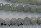 CAQ223 15 inches 8mm faceted round aquamarine beads wholesale