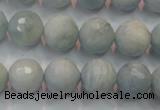 CAQ225 15 inches 12mm faceted round aquamarine beads wholesale