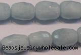 CAQ318 15.5 inches 13*18mm faceted nuggets natural aquamarine beads