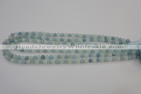 CAQ470 15.5 inches 6mm round natural aquamarine beads