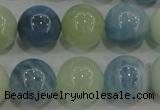 CAQ474 15.5 inches 14mm round natural aquamarine beads