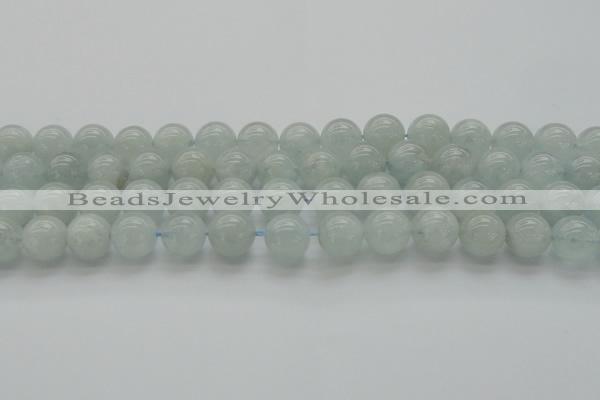 CAQ503 15.5 inches 10mm round natural aquamarine beads