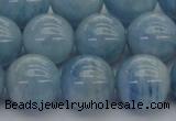 CAQ514 15.5 inches 14mm round A+ grade natural aquamarine beads