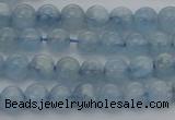 CAQ517 15.5 inches 5mm round AA grade natural aquamarine beads