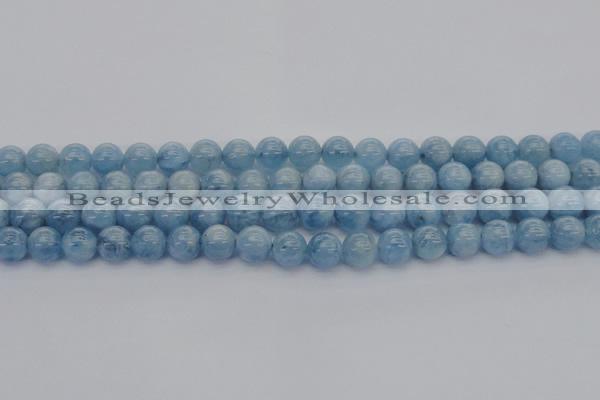 CAQ519 15.5 inches 7mm round AA grade natural aquamarine beads