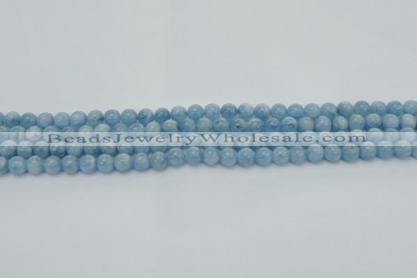 CAQ525 15.5 inches 4mm round AA+ grade natural aquamarine beads