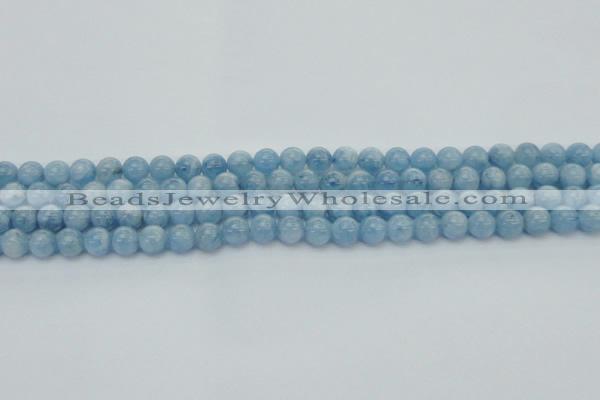 CAQ526 15.5 inches 5mm round AA+ grade natural aquamarine beads