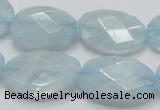 CAQ53 15.5 inches 20*25mm faceted oval natural aquamarine beads