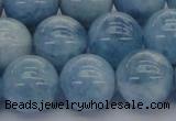 CAQ532 15.5 inches 14mm round AA+ grade natural aquamarine beads