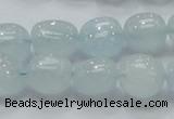 CAQ54 15.5 inches 10*15mm nugget natural aquamarine gemstone beads