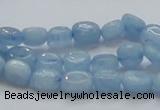 CAQ55 15.5 inches 8*9mm nugget natural aquamarine gemstone beads