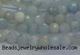 CAQ551 15.5 inches 4mm faceted round natural aquamarine beads