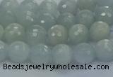 CAQ559 15.5 inches 4mm faceted round natural aquamarine beads