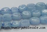 CAQ56 15.5 inches 9*12mm nugget natural aquamarine gemstone beads