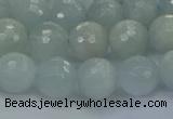 CAQ561 15.5 inches 8mm faceted round natural aquamarine beads