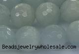 CAQ564 15.5 inches 14mm faceted round natural aquamarine beads