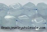 CAQ59 15.5 inches 16*20mm faceted nugget natural aquamarine beads