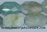 CAQ591 15.5 inches 18*25mm faceted freeform aquamarine beads