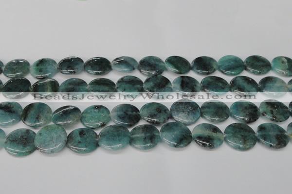 CAQ623 15.5 inches 20mm flat round aquamarine gemstone beads