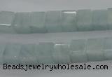 CAQ66 15.5 inches 8*8mm cube natural aquamarine beads wholesale