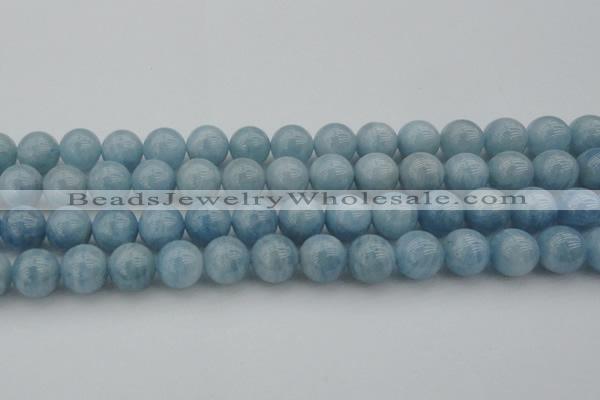 CAQ704 15.5 inches 12mm round natural aquamarine beads wholesale