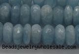 CAQ76 15.5 inches 5*9mm faceted rondelle A grade aquamarine beads