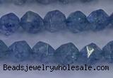 CAQ772 15.5 inches 8mm faceted nuggets imitation aquamarine beads