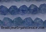 CAQ773 15.5 inches 10mm faceted nuggets imitation aquamarine beads