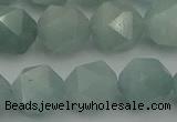 CAQ799 15.5 inches 12mm faceted nuggets aquamarine gemstone beads