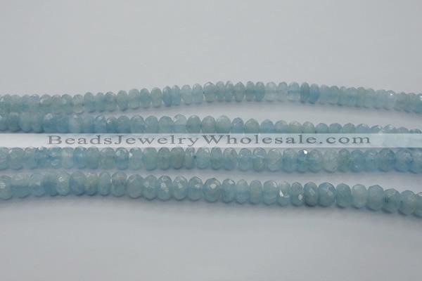 CAQ81 15.5 inches 4*7mm faceted rondelle AA grade aquamarine beads