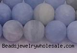 CAQ812 15.5 inches 8mm round matte aquamarine beads wholesale