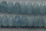 CAQ82 15.5 inches 5*9mm faceted rondelle AA grade aquamarine beads